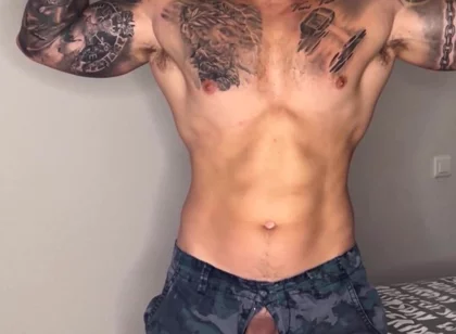 My Big Military Cock Cums with No Touch and Talking Dirty