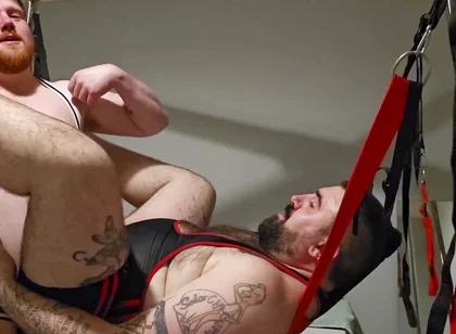 Rugby Hunk Fucks Bear in Sling