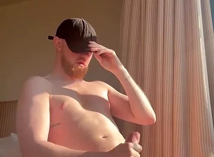 Ginger Wanking in the Sun