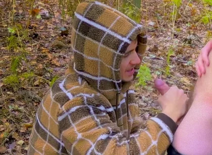 Getting My Cock Sucked in the Woods