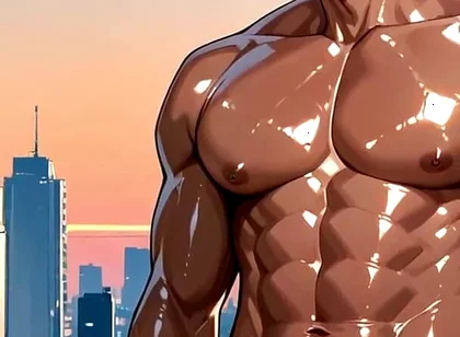 Ai Generated Intense Muscle Men