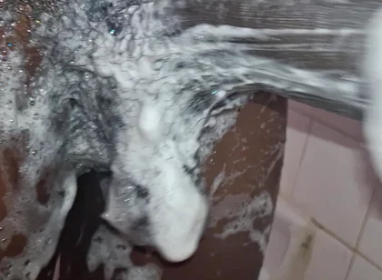 Cms Cleaning His Big Black Uncut Cock