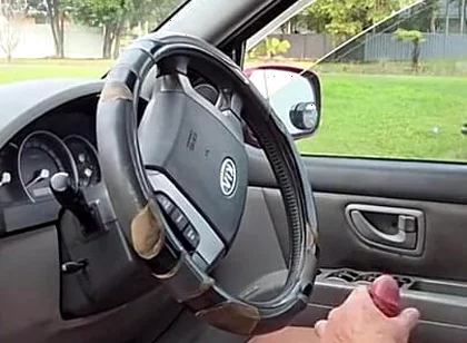 Wank off in the Car