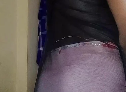 Pretty Sissy Jerks Dick and Grabs His Ass in Lingerie