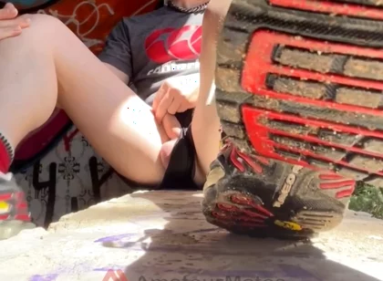 Bored Smooth Pale Boy in Sneakers