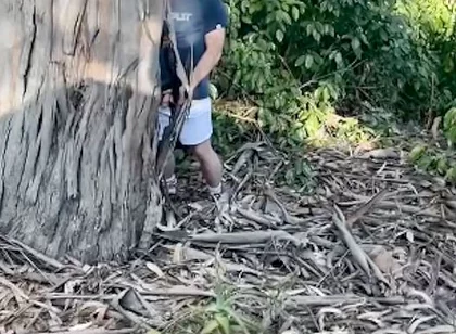 Amateur Straight Boy Caught Peeing Outdoors