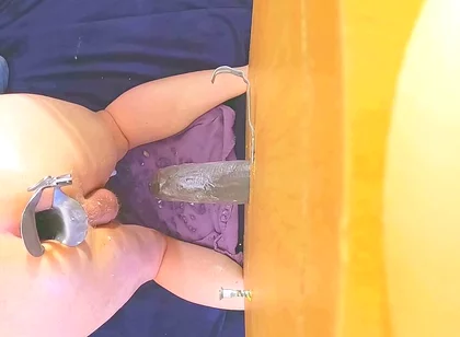 Extreme Anal - Huge Speculum Keeps Femboy Ass Opened