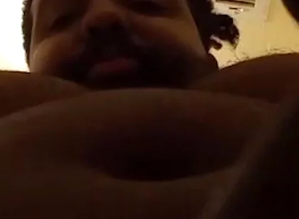 POV Facial Cumshot From Black Bear Stepdaddy