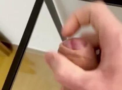 Fresh Cum on a Glass Table