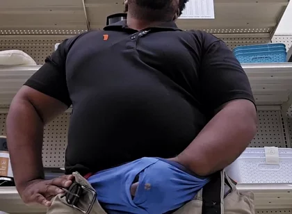 Thick Stepdaddy Cums in Public Store