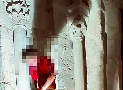 Excessive Cumshot in a Super Risky Place
