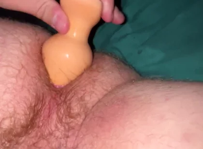 Playing with My Large Butt Plug in My Ass