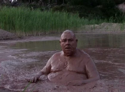Mud Bath in Deep Quarry Mud Pond