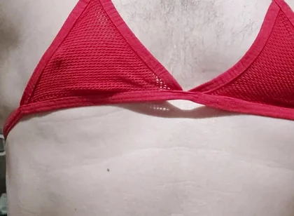 Playing in Fishnet Bra and Panties