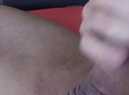 Naked on a Lounger in a Relaxation Room, with Bulging Balls, I Jerk off My Thick Cock and Then Shoot Warm Cum Onto Myself