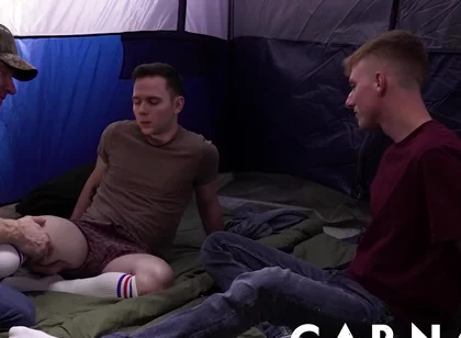 Danny Wilcoxx, Jack Wolf And Jack Dixon In Share Bottom Stepsons While Camping
