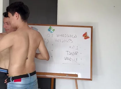 I'm Late to Class Because I Sucked Dicks in the College Bathroom, and to Make It up to My Teacher, I Let Him Fuck My Ass.