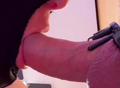 Cock in the Penis Cage I Am Allowed to Open at the Gloryhole