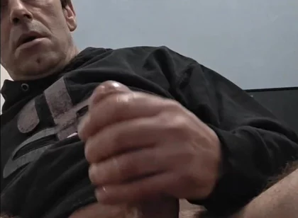 Handjob in Close-up of Straight Guy with Huge Cock