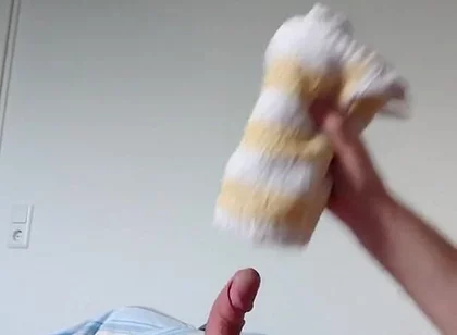 Small Cock Having Fun with the Towel