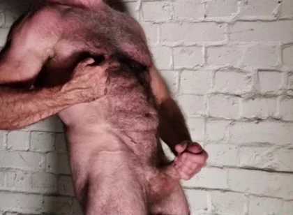 Hairy Muscle Bear Stroking