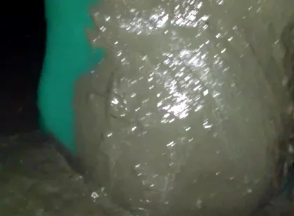 POV Pissing my nylon pantyhose leotard and mud play.