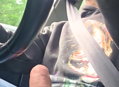 Straight Guy Gets Horny and Jerks off While Driving, He Almost Got Caught
