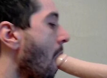 Suck And Fuck Bandit Dildo While In Chastity