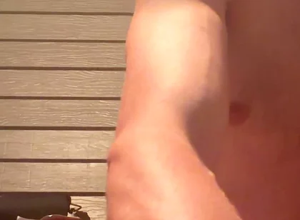 Sitting Down Naked, Showing the Biceps, Grown Man Chest Huge Bust Close