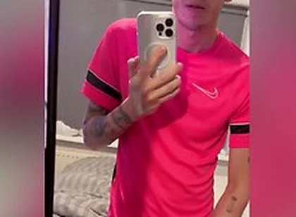 Playing With My Big Dick And Cumming All Over My Mirror