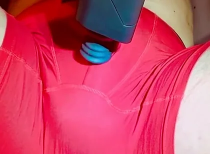 Cumshot in Panties From a Powerful Massager!