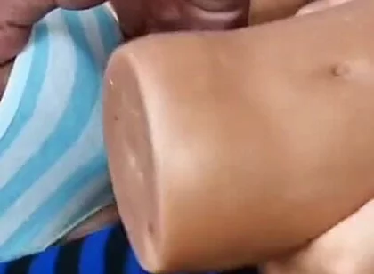 Femboy's Pussy Holes Filled with Cum From Two Huge Cocks