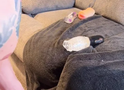 Multiple Masturbation Toys and Multiple Cumshots
