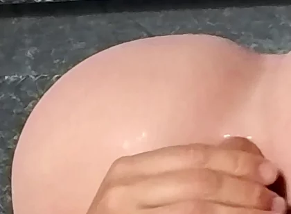 Closeup Anal Fucking Ass Doll with Uncut Natural Big Dick