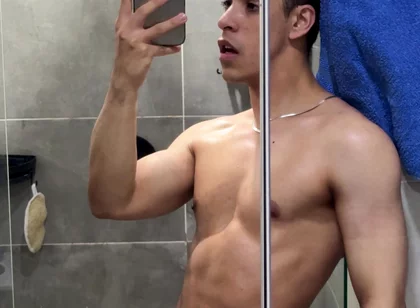 Touching My Cock Before Take a Shower