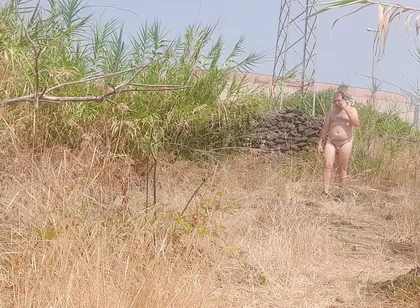 Nude Boy in Outdoor