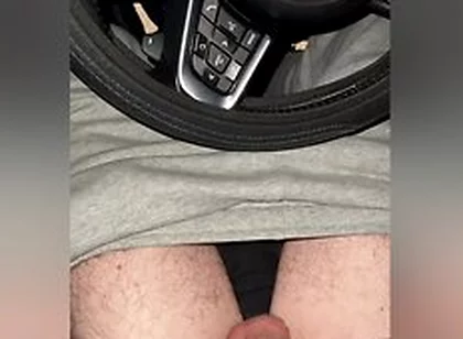 Hung Jock Shoots A Risky Load In His Car - Tpk