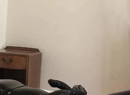Rubber Clothes Strip To Rubber Skin And Loud Cum In Sheath