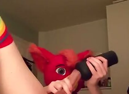 Moaning Femboy Bird Jerking And Fucking Bad Dragon Gecko