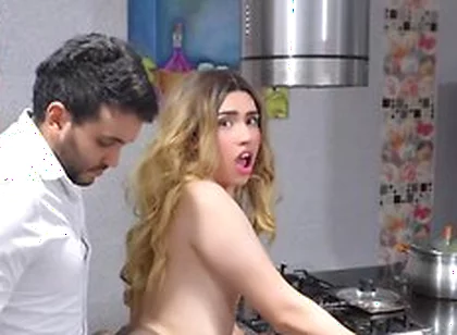 Fucking My Trans Secretary Creampie Anal