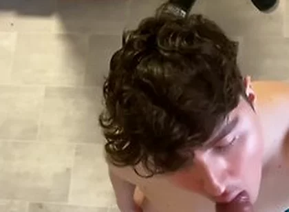 Swallowing Huge Load From Big Uncut Cock