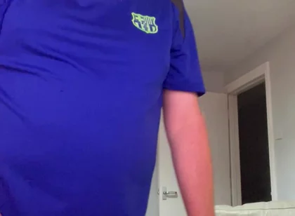My Blue Football Shirt with Stocking on