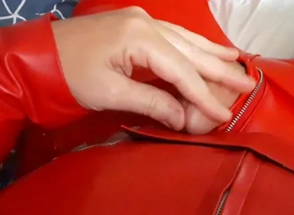 Cum on Roommate's Cosplay Leather Costume