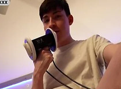 Asmr Ear Licking Showing Off Bulge Before Sliding Them Off