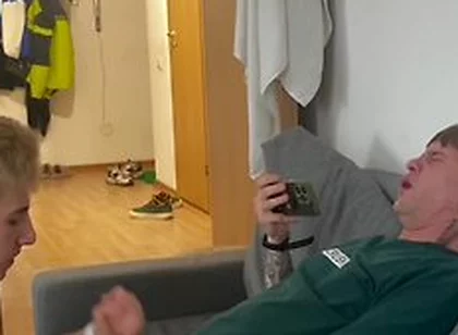 Twink Invited His Twink Friend With A Big Dick Over And Seduced Him Into Giving Him A Blowjob