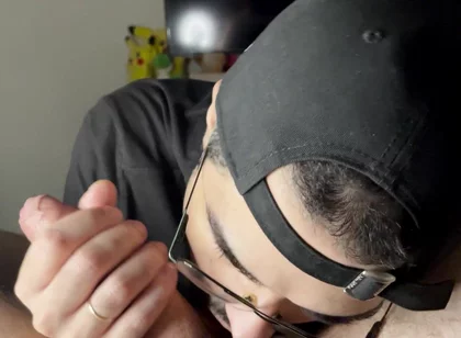 Getting Huge Cumshot in Mouth From My Friend Big Dick