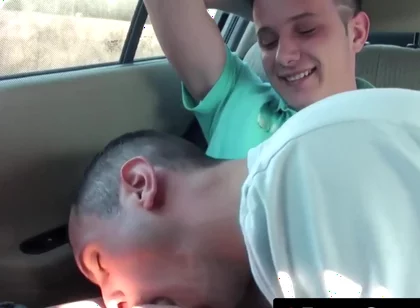 Theo Feeds Adrian His Uncut Meat In Car Bj And Wood Pounding Session