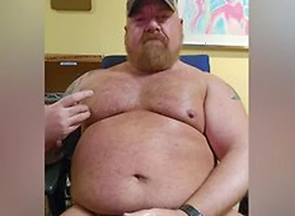Stroking Thick Bear Cock