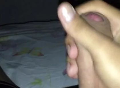 Twink Jerks Off, Cums On His Cock