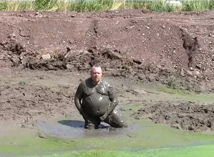 Mud Bath in Dark, Creamy Pond Mud